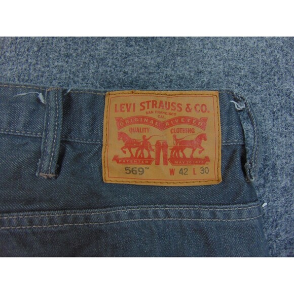 Levis 569 Jean Shorts Mens 42 Gray Loose Straight Denim Short Pants - Picture 10 of 10